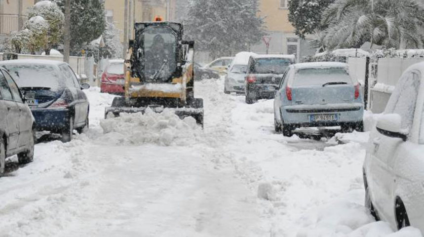 Spazzaneve in città