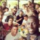 Bacary Sagna con i compagni di squadra