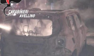 Auto in fiamme a Montoro