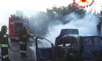 Auto incendiata Monte Laura