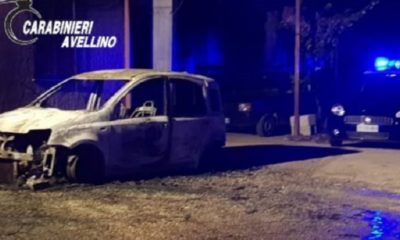 Fiat Panda bruciata Montoro