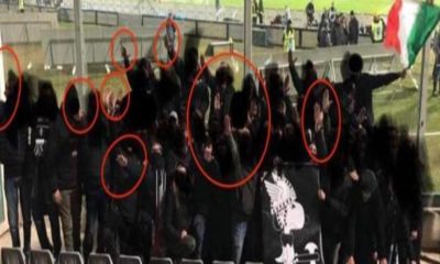 Tifosi Juventus con saluto romano
