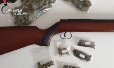 Droga e carabina sequestrata