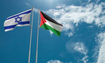 Bandiere di Israele e Palestina